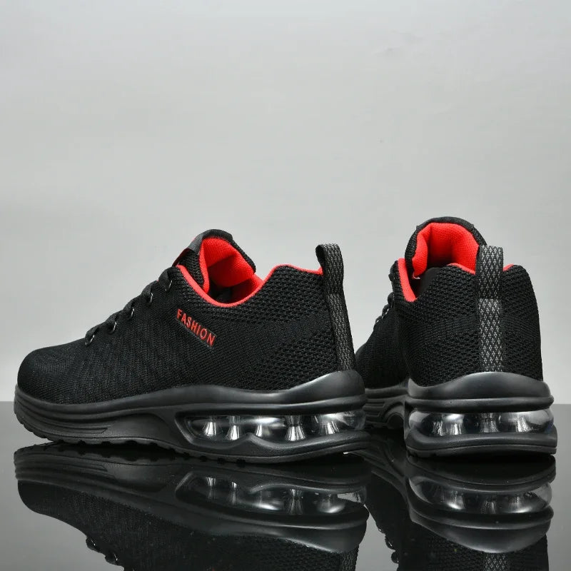 Zapatos para correr para hombre, zapatillas con cordones, zapatos informales ligeros a la moda para hombre, zapatos de tenis de malla para caminar, zapatos para hombre al aire libre de talla grande 47