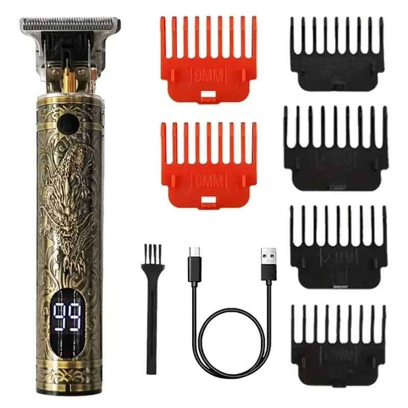 Cortadora de pelo eléctrica profesional Vintage T9, afeitadora portátil recargable por USB para el cuidado de la barba, el mejor regalo