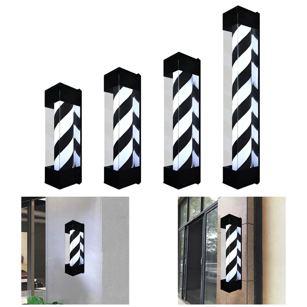 Luz de poste de peluquero, señales giratorias de peluquería, lámpara de peluquería giratoria LED de luz de barbería,