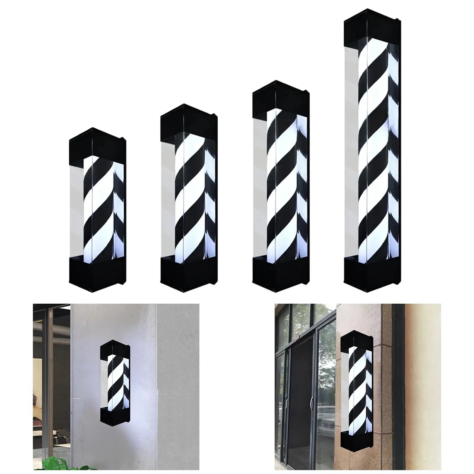 Luz de poste de peluquero, señales giratorias de peluquería, lámpara de peluquería giratoria LED de luz de barbería,