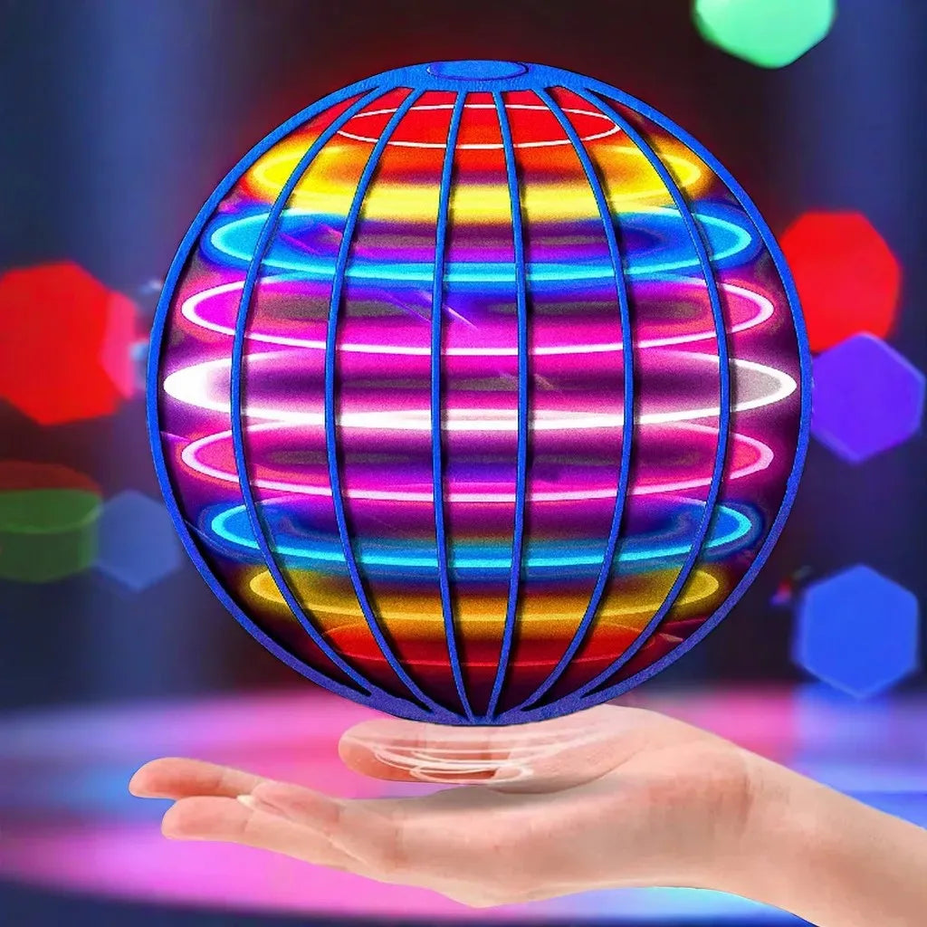 Bola voladora Boomerang Flyorb mágica con luces LED Drone Ball Fly Nova Orb Flying Spinner Fidget juguetes niños regalos de navidad