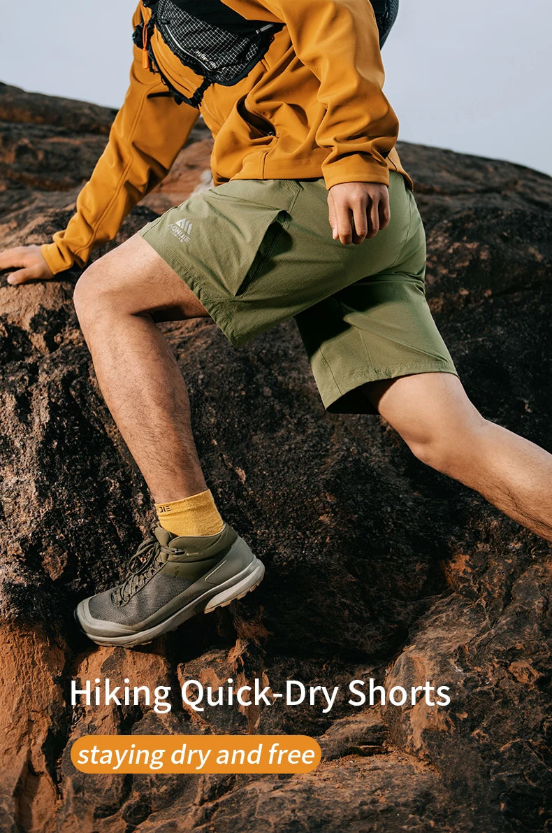 AONIJIE FM5222 pantalones cortos de secado rápido para hombre, verano, correr al aire libre, transpirables, de secado rápido, cinco pantalones, pantalones de entrenamiento físico