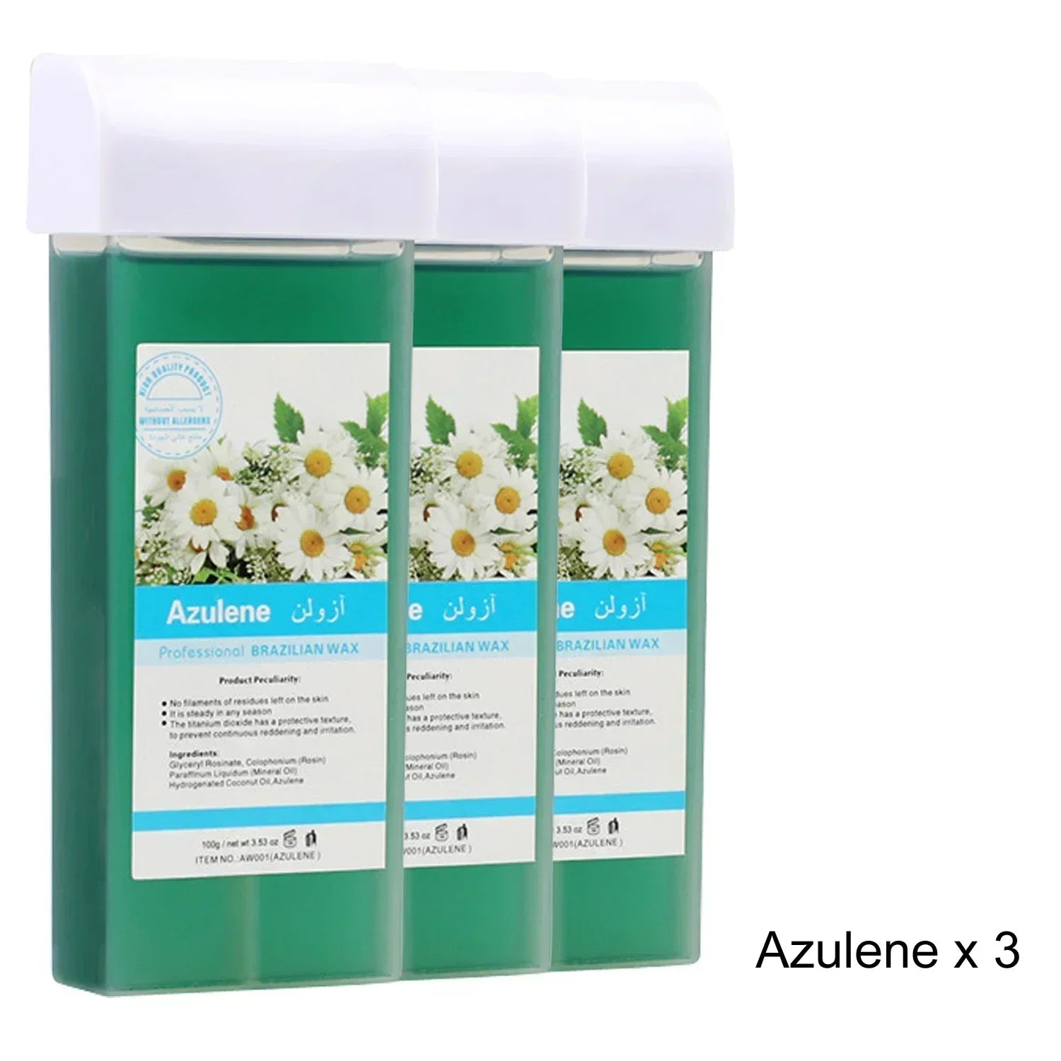 Cera depilatoria en roll-on 2026 con rosa y aloe, cartucho de cera indolora para depilación, calentador de cera para depilación de bikini y cuerpo