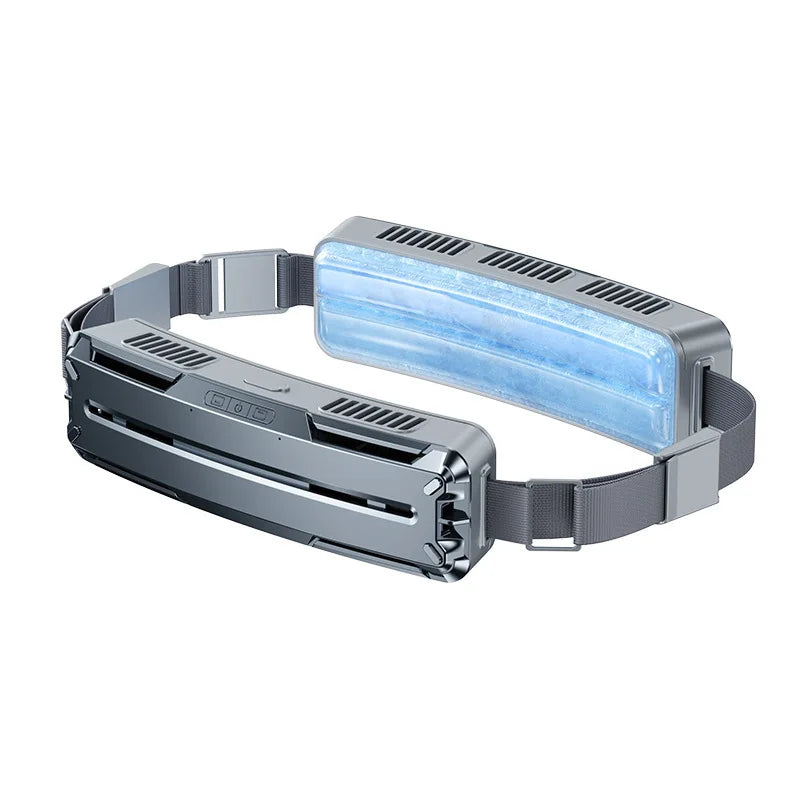 Mini ventilador pequeño Usb portátil multifuncional, ventilador de cintura colgante ajustable de 3 velocidades, ventilador de refrigeración recargable para exteriores, ventilador con correa de hielo