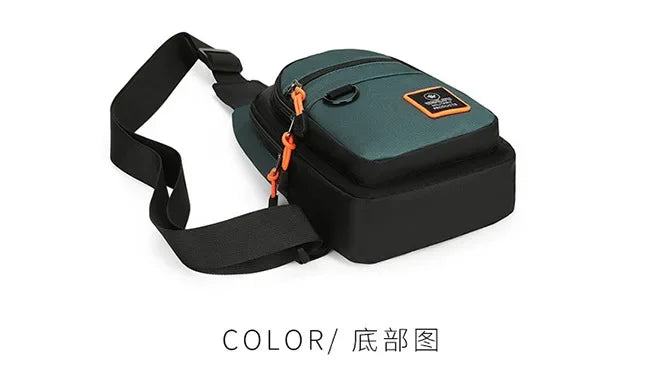 Riñoneras informales con estilo para hombre, bolso de pecho para hombre, bolso de pecho a la moda, bolso de hombro tipo bandolera de tela Oxford ligero