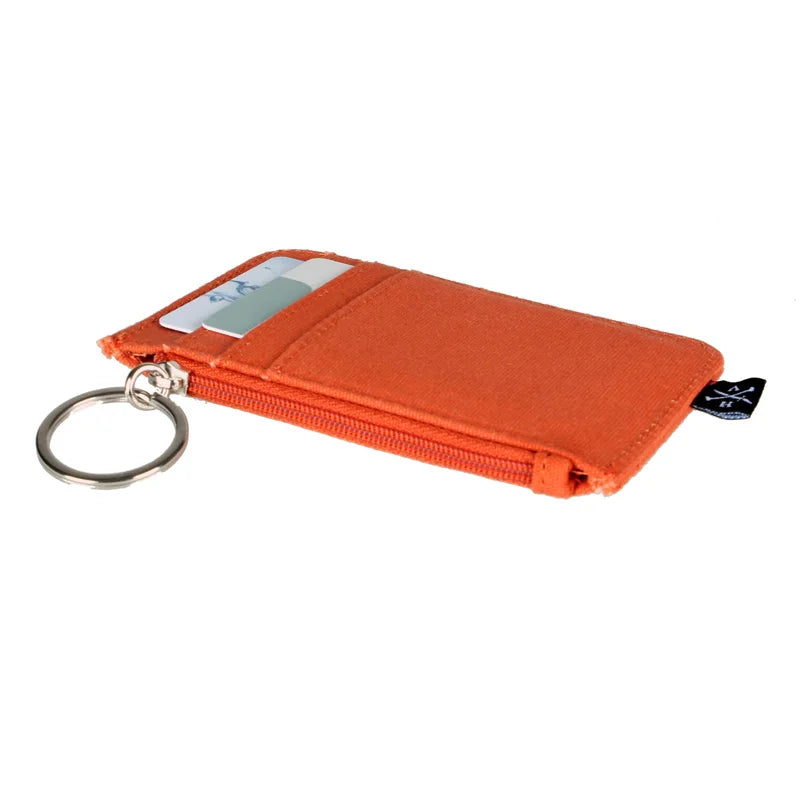 Monedero para mujer, cartera delgada minimalista para hombre, tarjetero, monedero de lona 4642