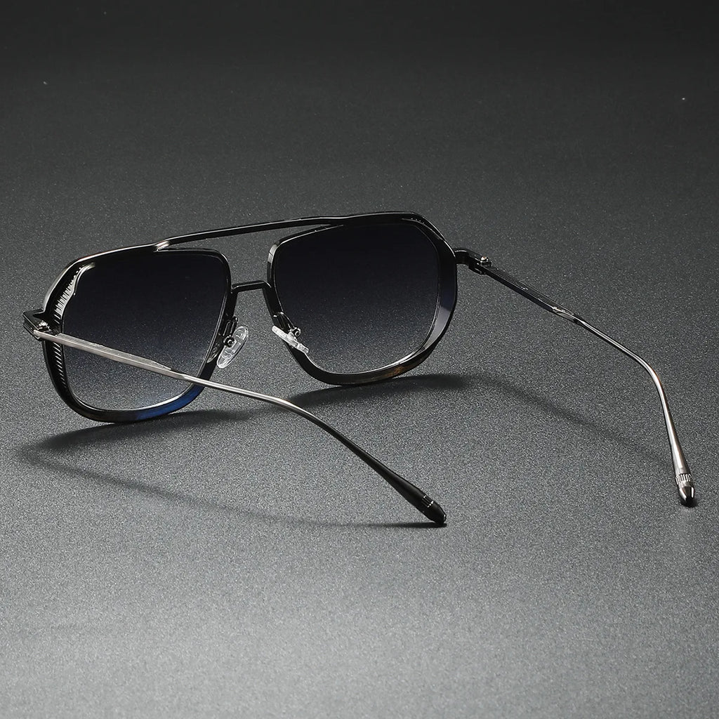 Gafas De Sol De piloto De Metal para Hombre y mujer, lentes De Sol De aviación Steampunk UV400, sombra Pop, Slentes De Sol para Hombre