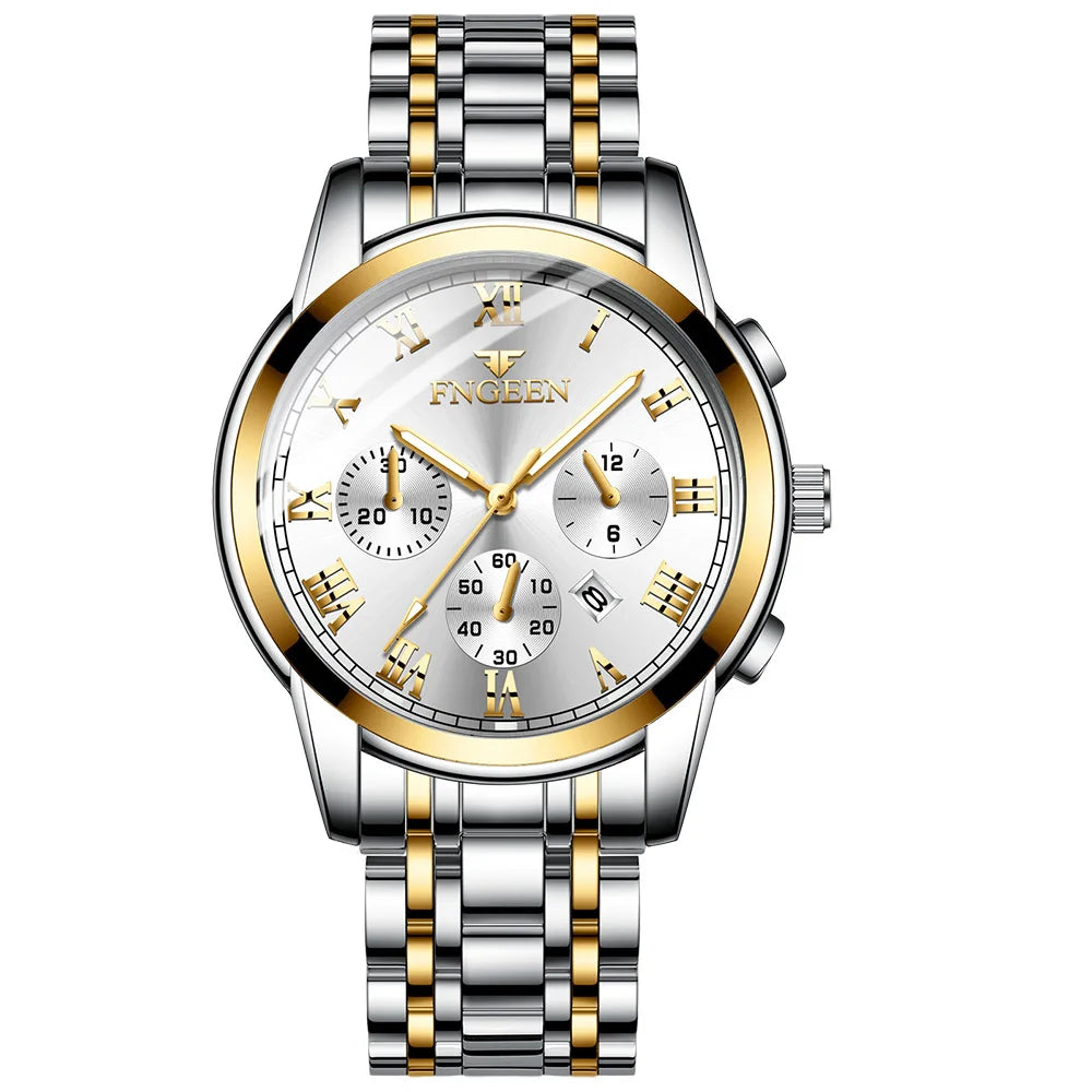 BINBONG, relojes para hombre 2023, marca superior de lujo, reloj con fecha resistente al agua, correa de acero para hombre, reloj de cuarzo informal, reloj de pulsera deportivo para hombre 4006