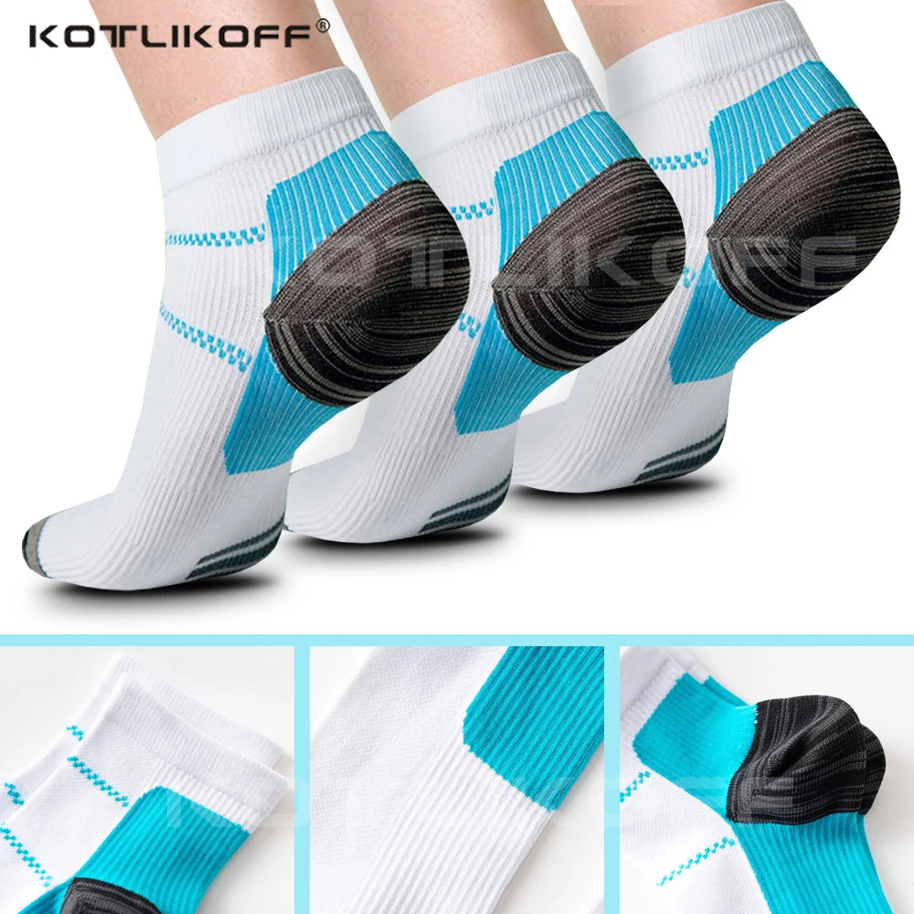 Kotlikoff-calcetines de compresión para fascitis Plantar, almohadilla de pie, espolones de talón, dolor de arco, calcetines cómodos, calcetines de tobillo venoso, Insoes