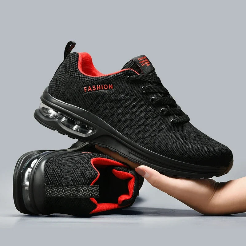 Zapatos para correr para hombre, zapatillas con cordones, zapatos informales ligeros a la moda para hombre, zapatos de tenis de malla para caminar, zapatos para hombre al aire libre de talla grande 47
