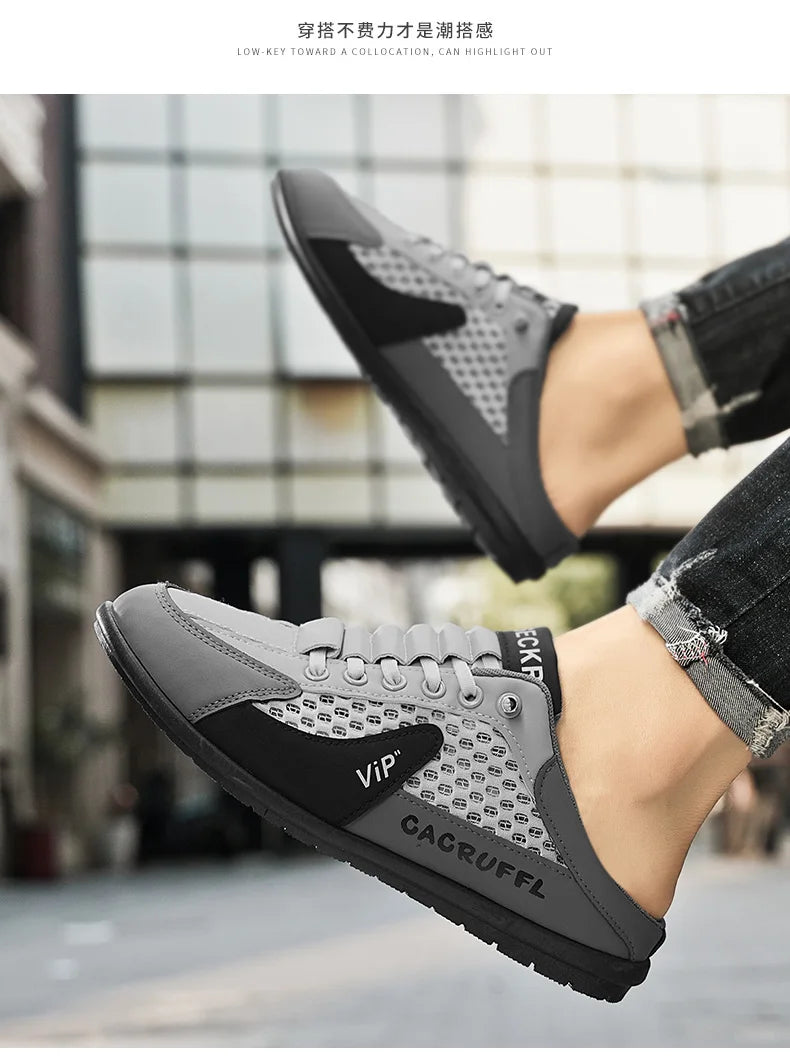 Zapatos de Hombre Estilo Verano 2026, Diseño Cerrado y Deslizante con Malla Transpirable, Mocasines Modernos y Transpirables
