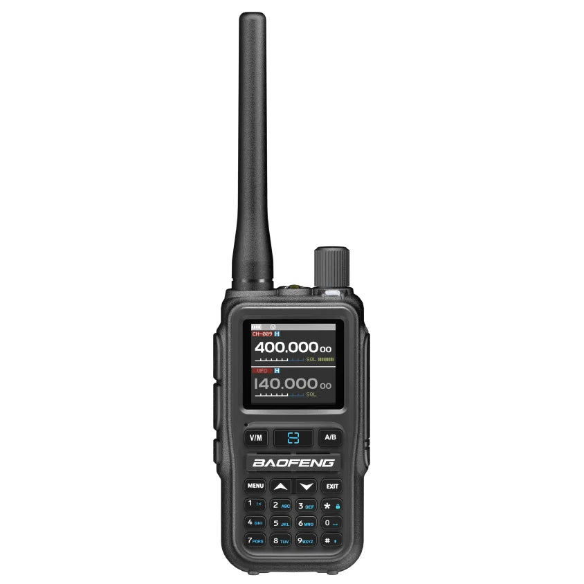 Baofeng UV 5RMINI Walkie Talkie de lectura de frecuencia inalámbrica AM de largo alcance cargador multibanda tipo C Radioaficionado 1 ud.
