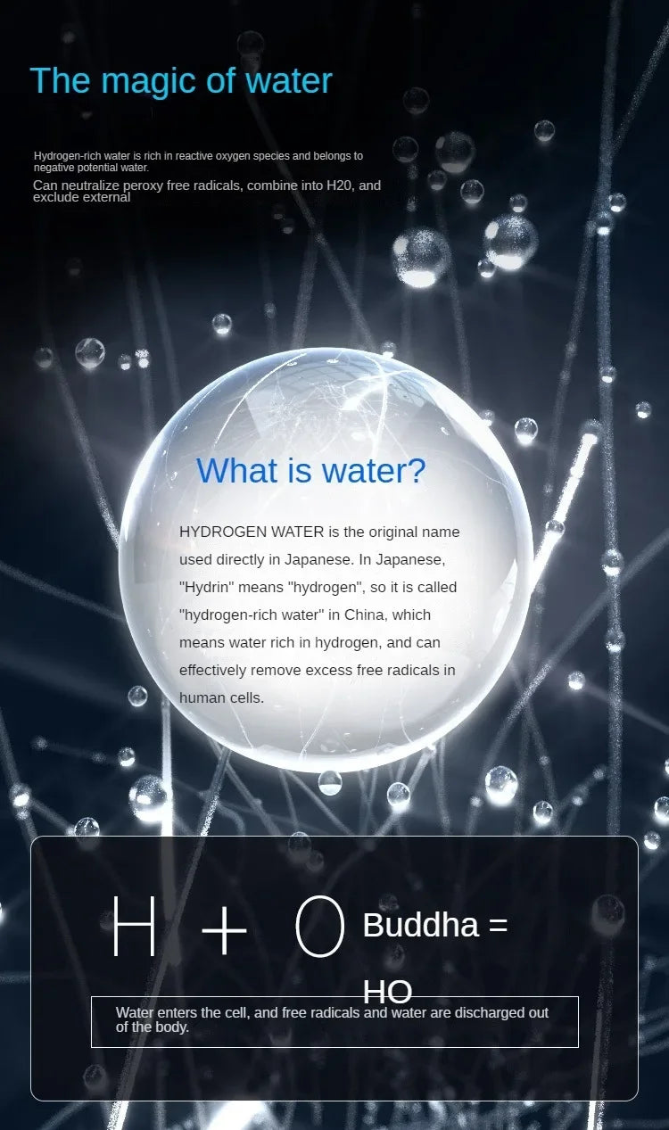 Hervidor de agua eléctrico rico en hidrógeno, máquina ionizadora de agua, filtro de agua, para bebidas, 100-240V 2L