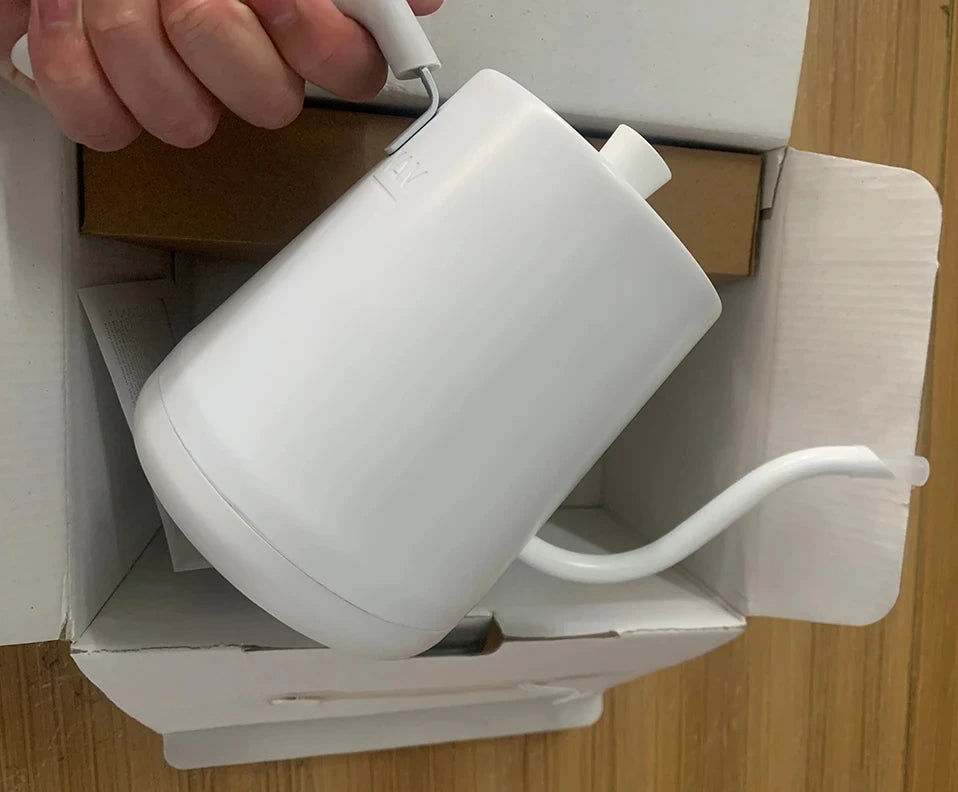 Hervidor Eléctrico de Cuello de Cisne de 800ml, Cafetera para Preparación Manual, Termo, Tetera de Acero Inoxidable 304, Jarra de Agua Inteligente con Control de Temperatura