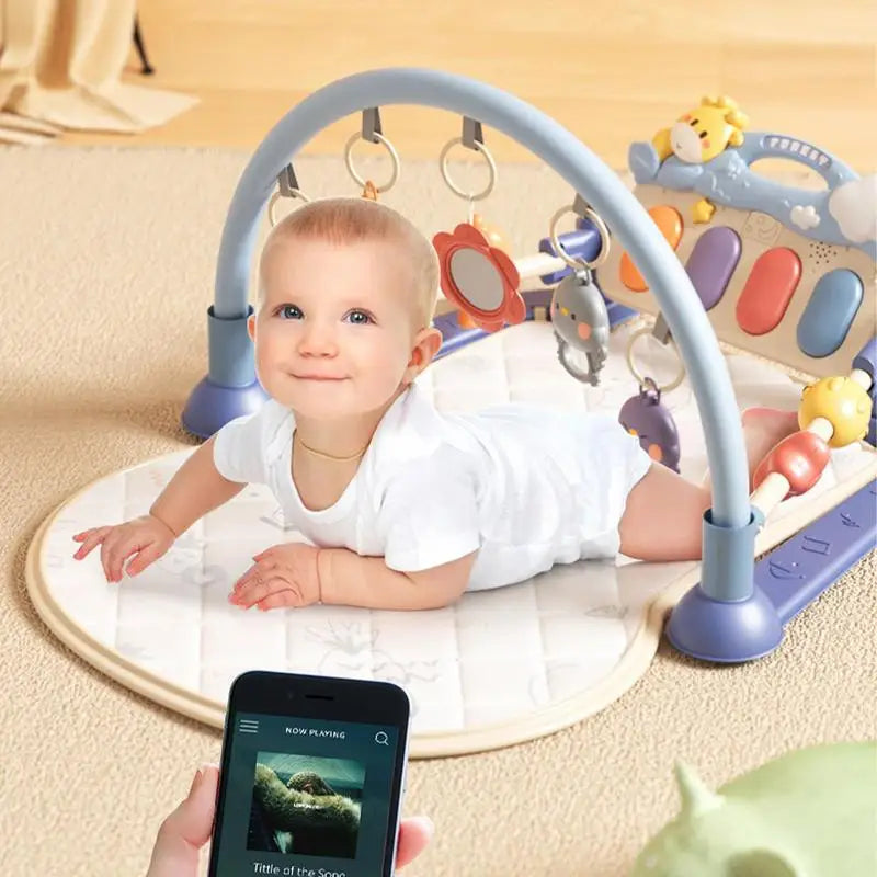 Estante de gimnasio de actividades para bebé, juguete de Educación Temprana, regalos musicales para recién nacidos, Teclado de Piano, manta para gatear, alfombra de juego de Pedal, 0-36 meses
