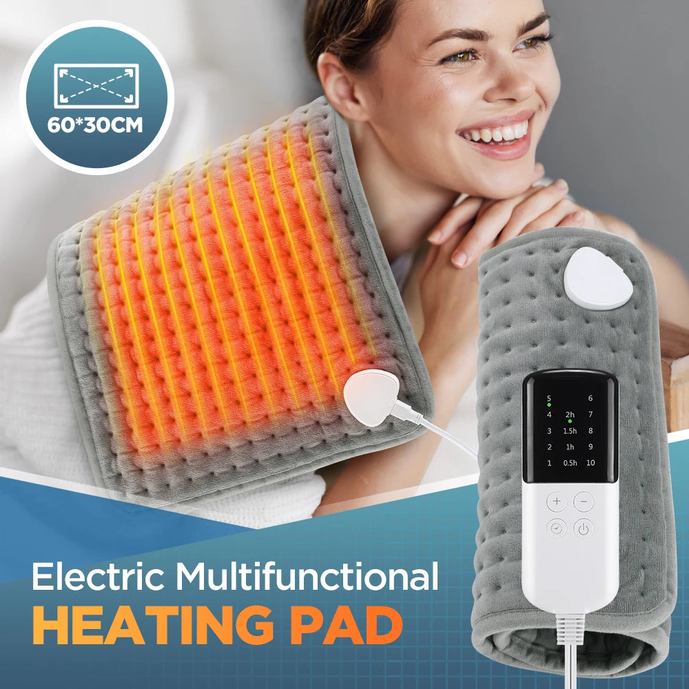 Manta calefactora eléctrica de 30x60cm, almohadilla de compresión caliente multifuncional, estera de calentamiento de invierno, manta térmica con carga USB para uso doméstico