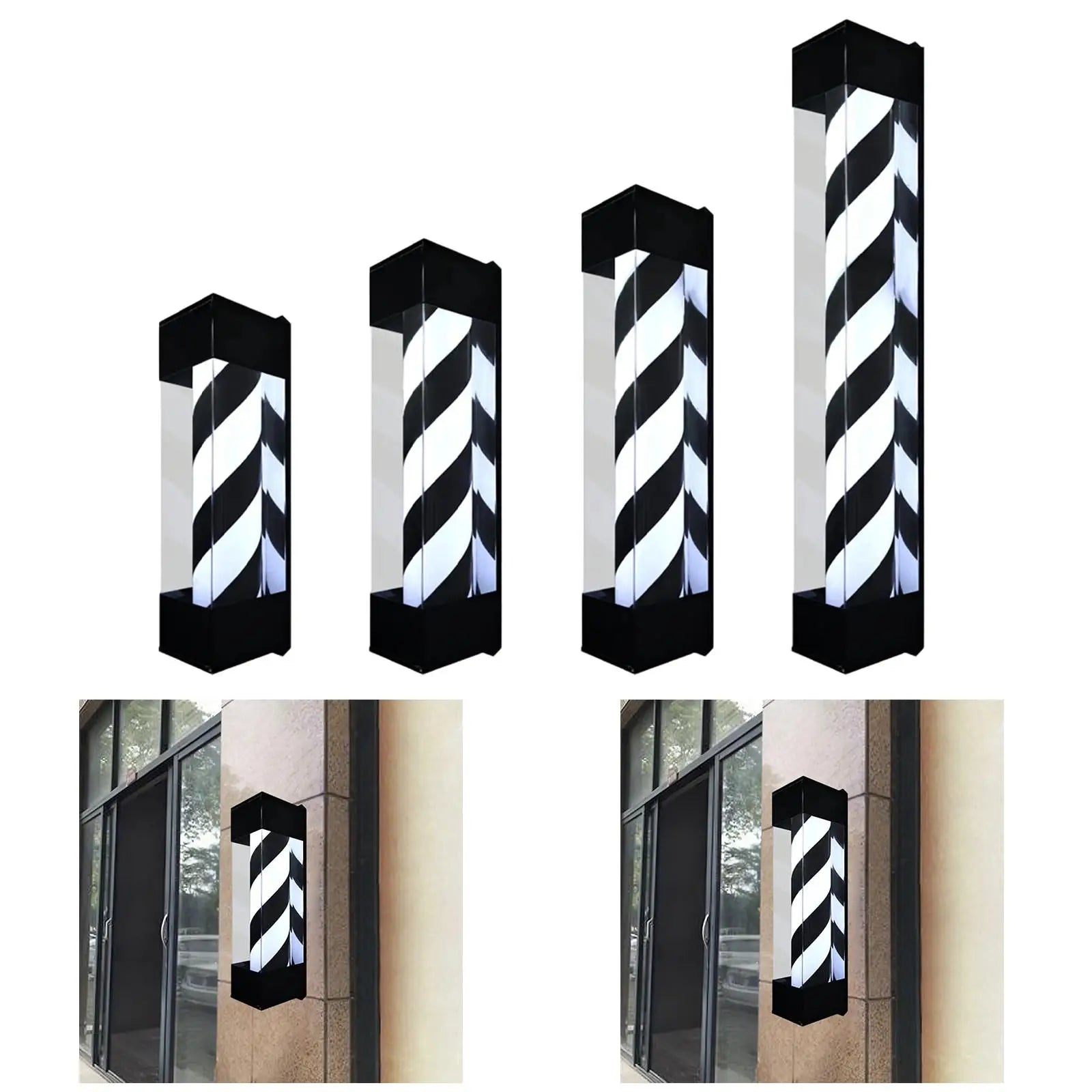 Luz de poste de peluquero, señales giratorias de peluquería, lámpara de peluquería giratoria LED de luz de barbería,