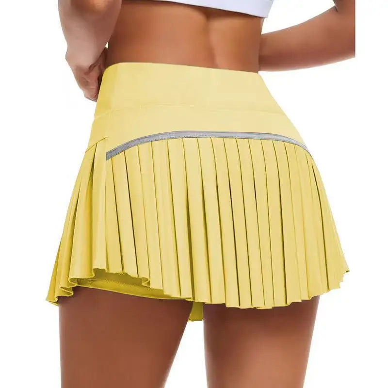 Faldas de tenis gimnasio Golf correr faldas pantalón plisadas de talla grande coloridas mujeres S-XXL deportes Fitness faldas pantalón de cintura alta con bolsillo