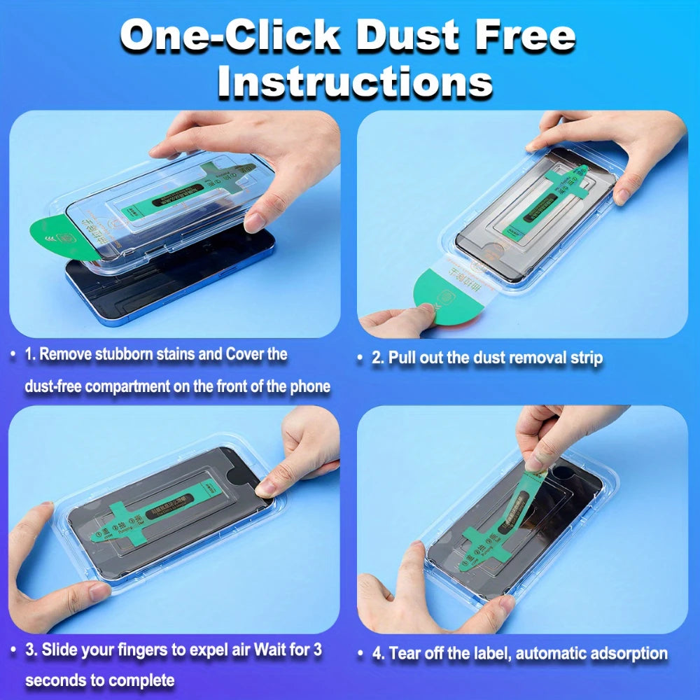 NNBILI 3 protectores de pantalla mate de alta resistencia para iPhone Series, película protectora antiespía de vidrio templado 9H+