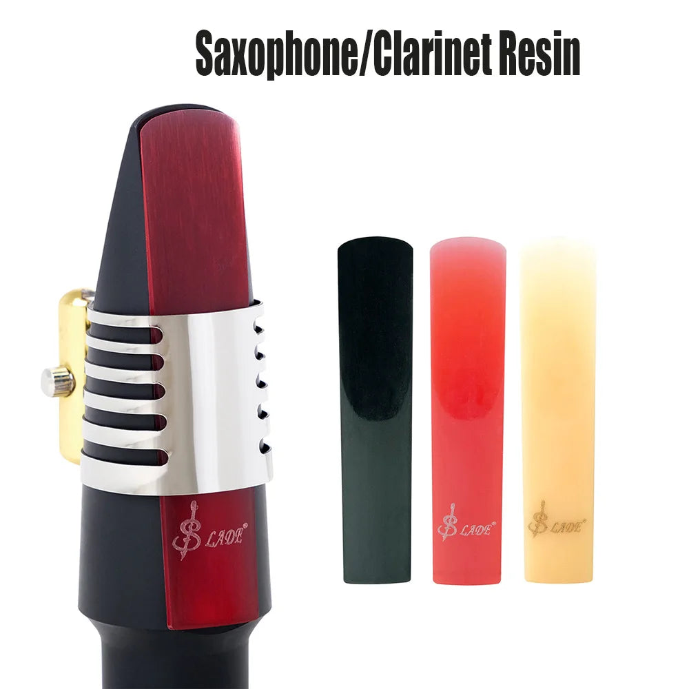 Paquete de 3 cañas de saxofón Soprano/Alto/ténor, cañas de resina para clarinete, accesorios de caña ecológicos, piezas de instrumentos de viento de madera