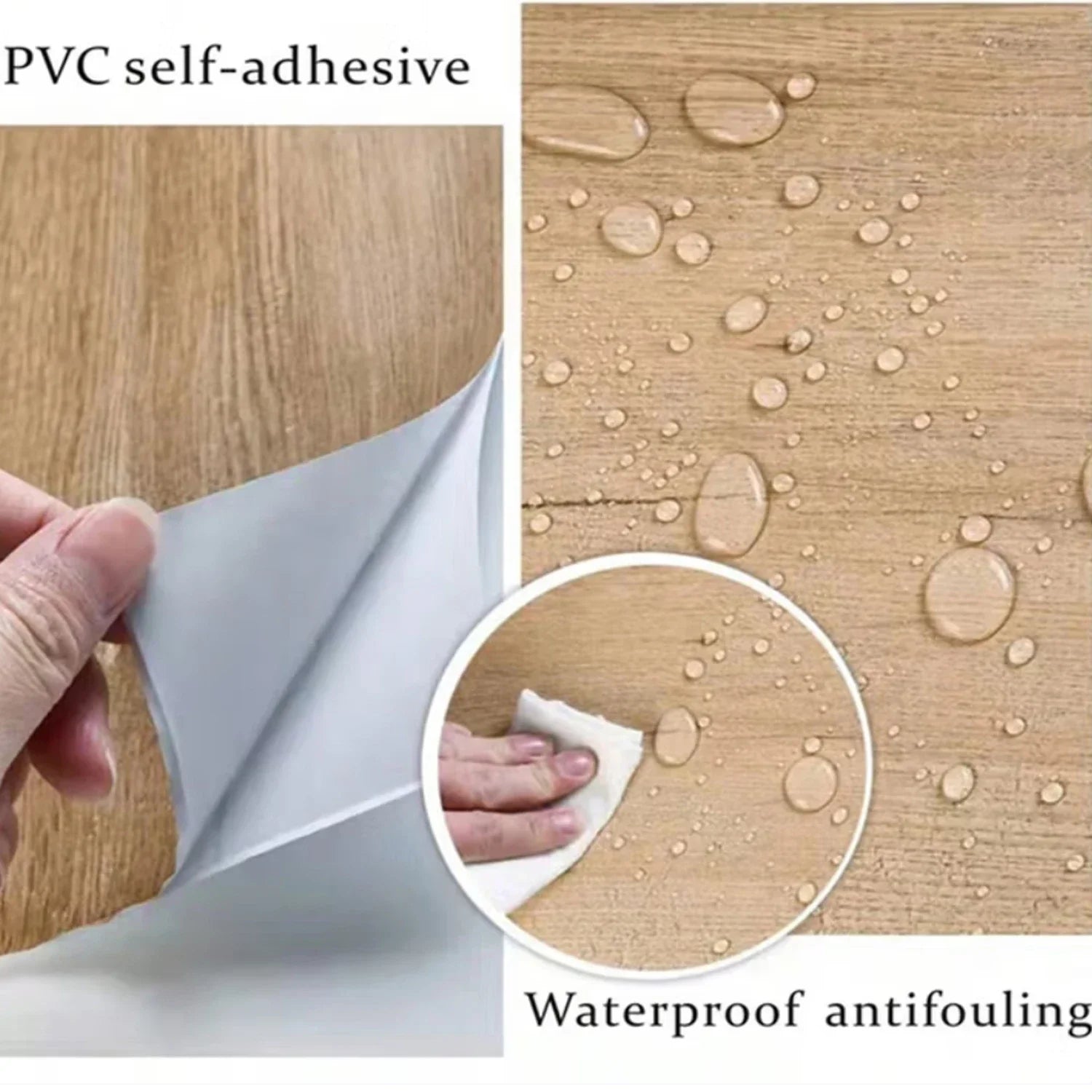 Rollo de papel tapiz adhesivo con 5 metros, pegatina impermeable de grano de madera, armario, puerta de escritorio, pegatinas de renovación de muebles