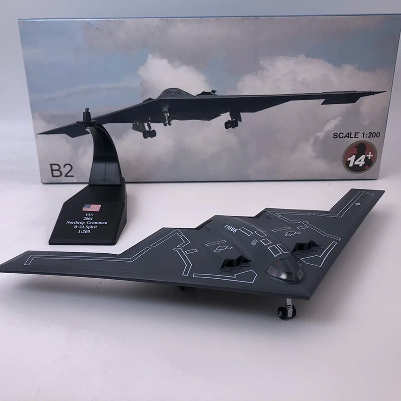 Diecast 1/200 escala B2 USAF B-2A bombardero avión réplica modelo de juguete para colección de exhibición regalos de vacaciones