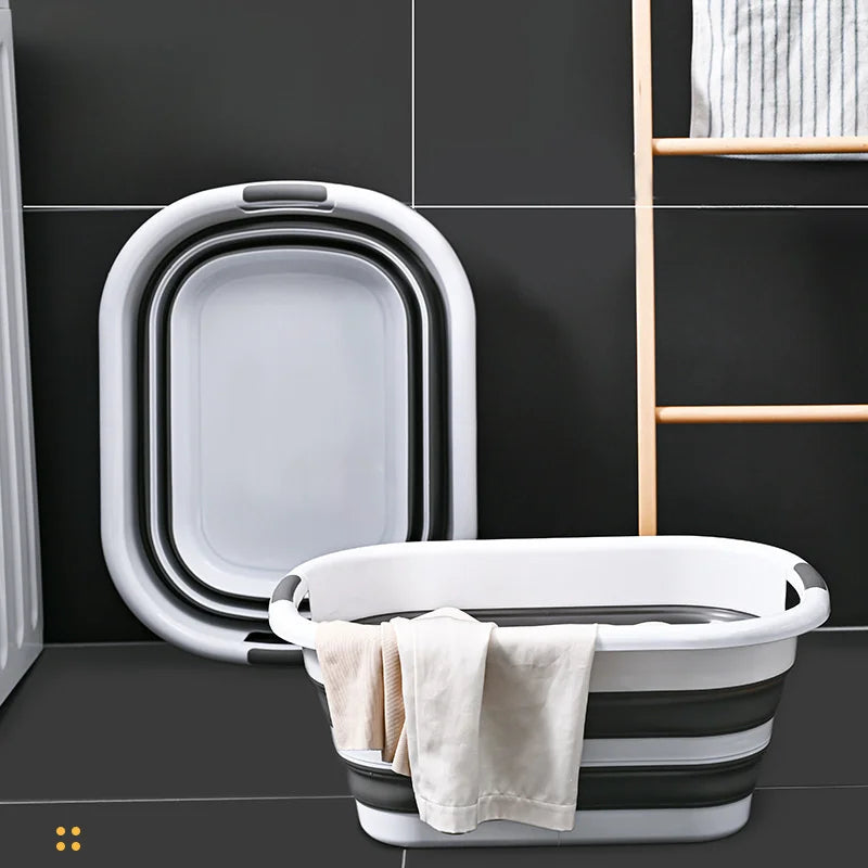Cesta de almacenamiento plegable multifuncional, cesto para la colada, bañera para mascotas, organizador que ahorra espacio para huecos de ducha, cestas para la colada