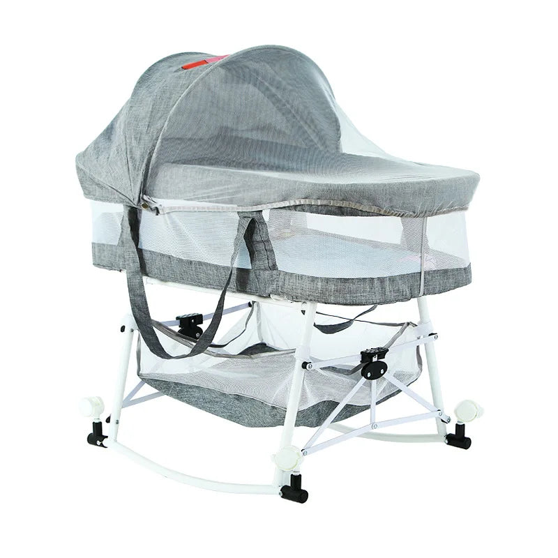 Cuna para bebé, cuna plegable multifuncional para niños recién nacidos, cuna portátil móvil para exteriores