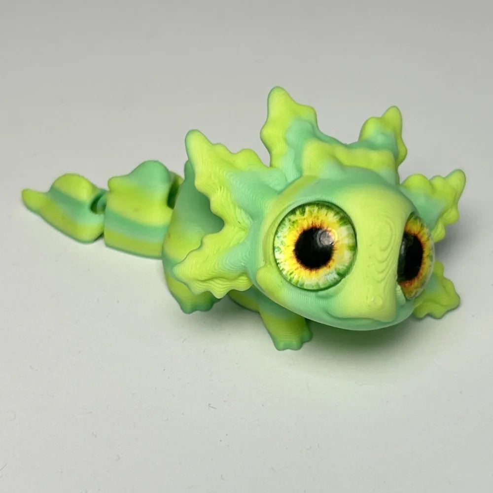 Diseño multiarticulado Impresión 3D Figuras Newt Piezas móviles Figuras de ojos de simulación impresas en 3D Dibujos animados realistas