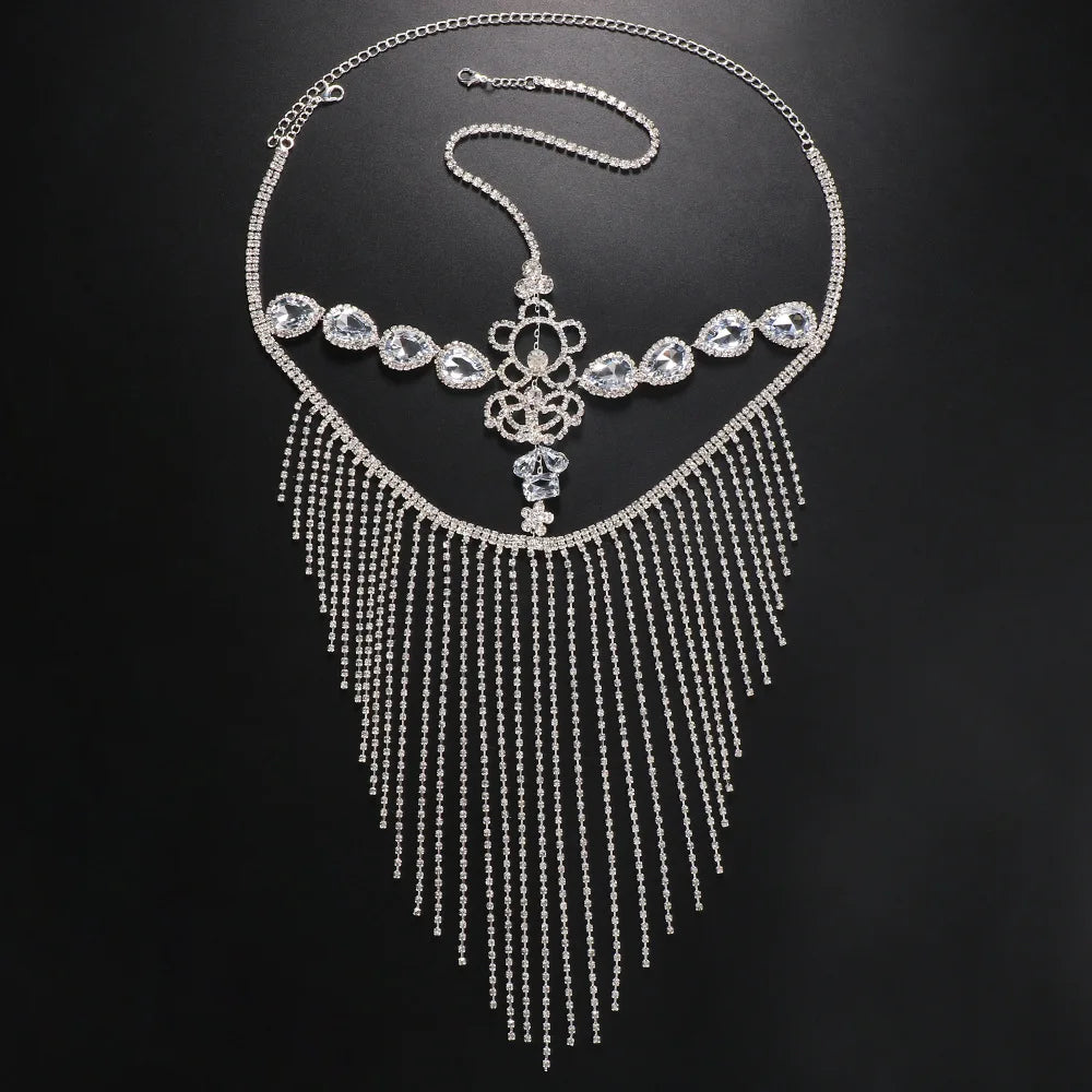 Máscara de diamantes de imitación con flecos para mujer, accesorios de moda para fiestas de baile, tendencia 2026