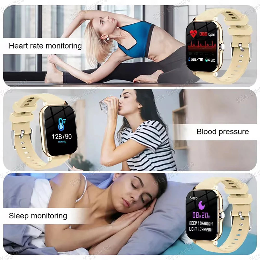 20226 Nuevo reloj inteligente de 1,83 pulgadas Notificaciones de llamadas Monitoreo del sueño Seguimiento de actividad Reloj inteligente Compatible con Android e iOS