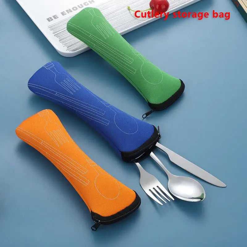 Bolsa para Cubiertos, Juego de Cubiertos Portátil para Viajes, Picnic, Embalaje de Tenedor, Bolsas de Almacenamiento para Cocina, Camping y Hogar (solo Bolsa)