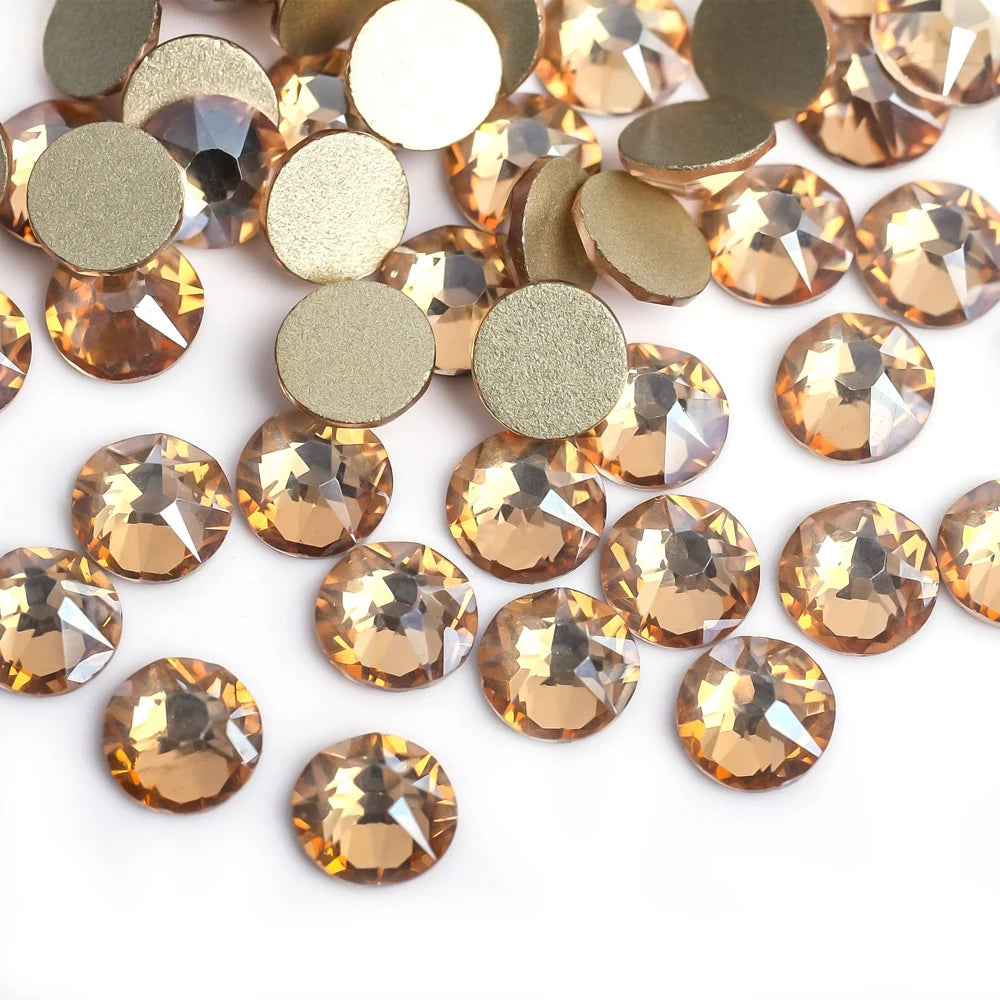 VC 2088-diamantes de imitación para decoración de uñas, 16 caras de corte, cristales brillantes, ss10-30 Strass 8Big + 8Small, sin fijación térmica