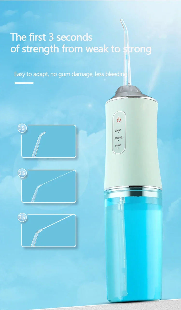 Irrigador Oral, aparato de hilo Dental con chorro de agua, hilo dental para odontología, lavadora bucal, herramientas de limpieza para blanqueamiento Dental