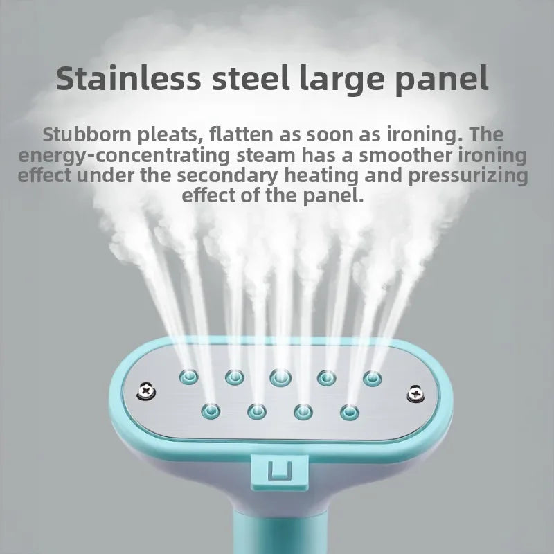 Aparato doméstico inteligente UE/Reino Unido, doble varilla, vapor colgante Vertical, planchado a vapor portátil de calor rápido con placa de banda para ropa
