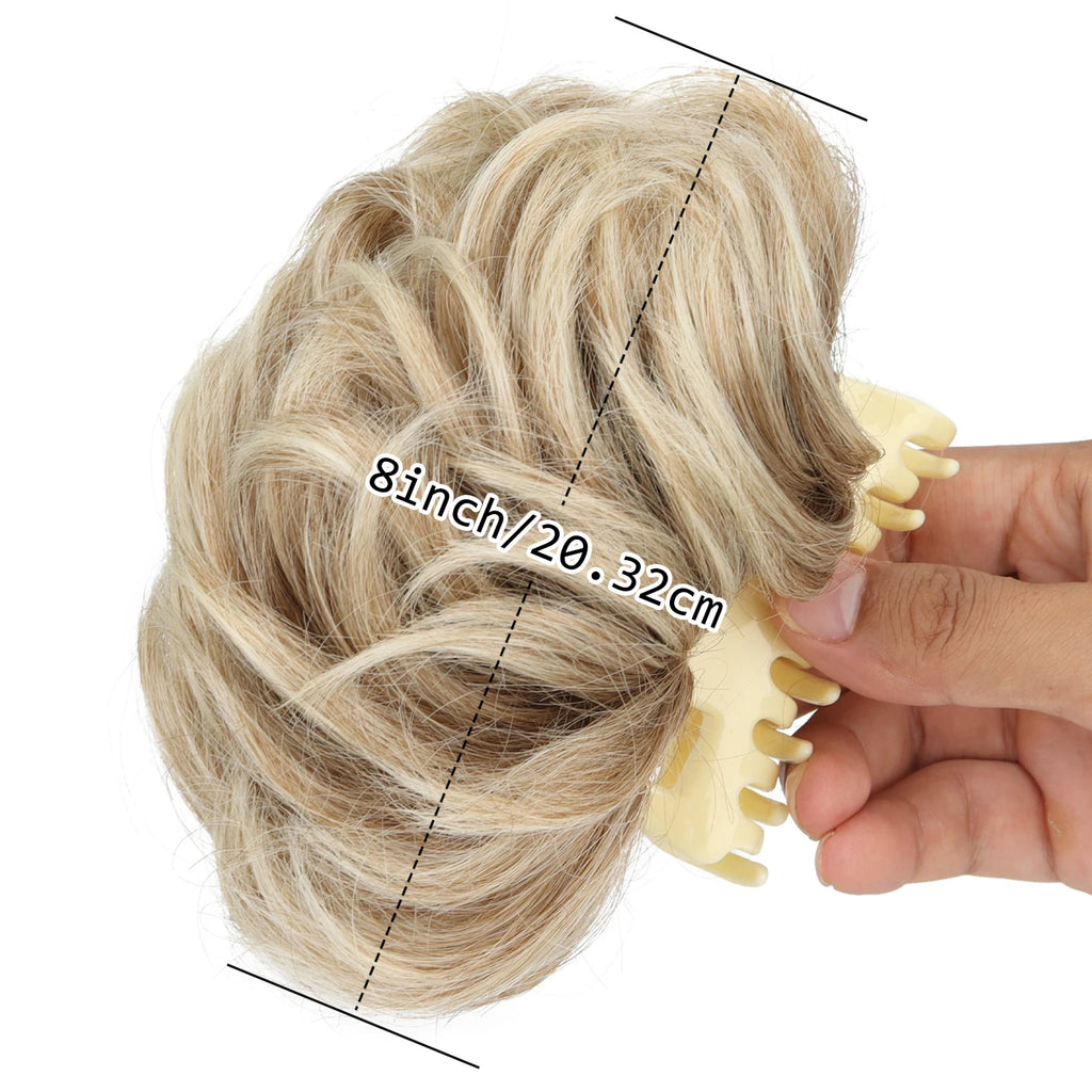 Extensiones de Cabello Sintético con Clip, Moño Despeinado, Postizo Rizado para Mujer, Uso Diario y Fiestas, Varios Colores Disponibles