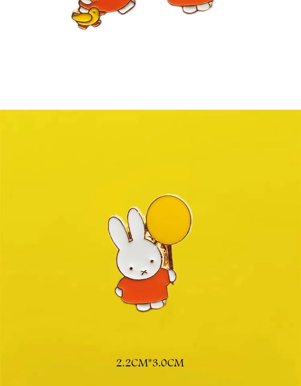 Broche Kawaii Miffy, bonito Pin esmaltado para solapa, accesorios de Metal, sombrero, ropa, mochila, decoración, regalo para niña
