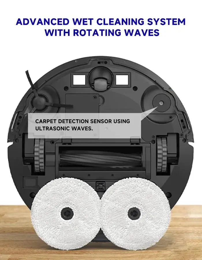 Robot Aspirador Arnagar S10 con Autovaciado, Recolección de Polvo, Función de Fregado, 12000Pa, 5200mAh, Bajo Ruido, Control por APP para Limpieza del Hogar