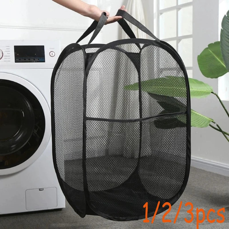 Cesta para ropa sucia, cesta para la colada sucia, esqueleto ventilado, plegable, fácil almacenamiento, cesta de almacenamiento portátil de gran capacidad