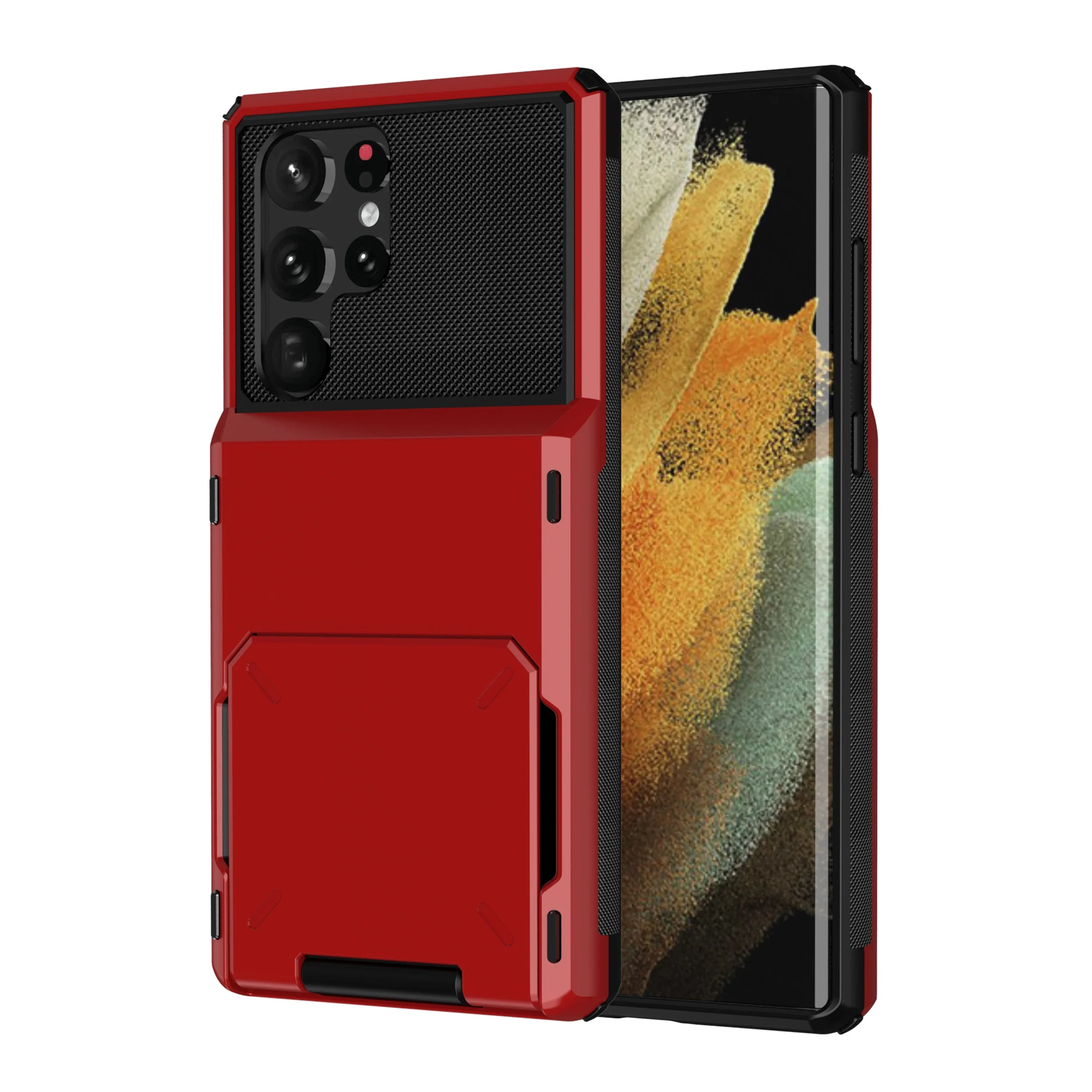 Para Samsung S25 Edge S24 S23 S22 Ultra S21 funda tipo billetera con tapa tarjetero bolsillo doble capa protectora de cuerpo completo parachoques duro