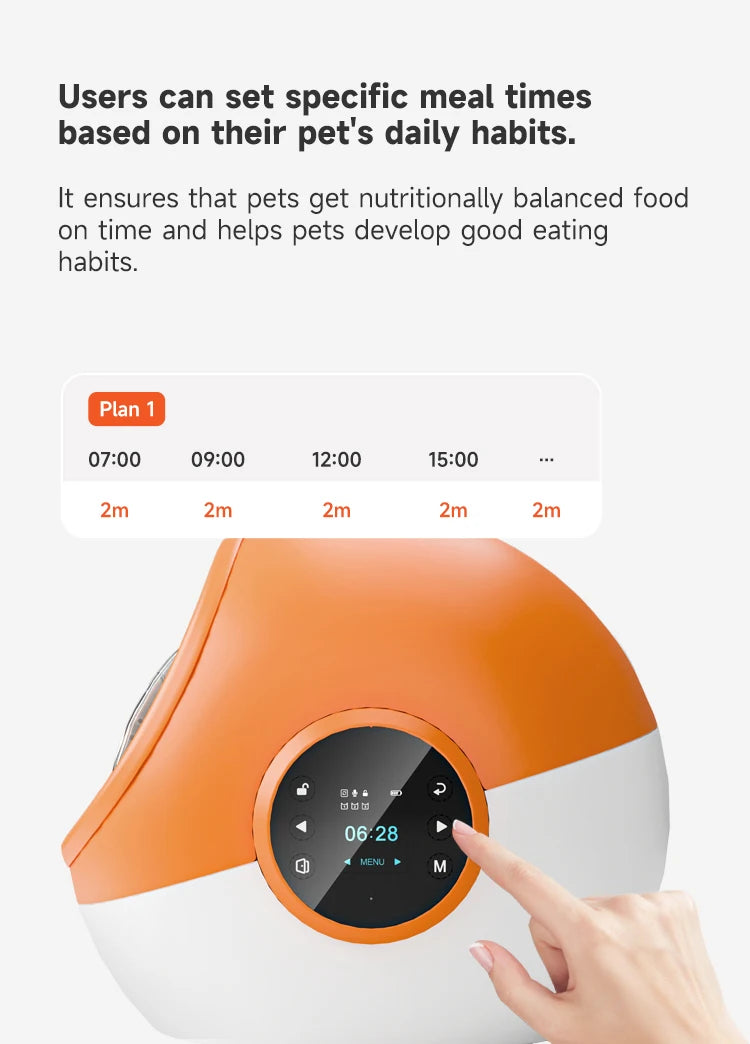Alimentador automático para gatos, Sensor de reconocimiento de Chip antiarañazos, alimentador inteligente, registro de sonido, mantenimiento fresco, dispensador de alimentos para mascotas a prueba de polvo