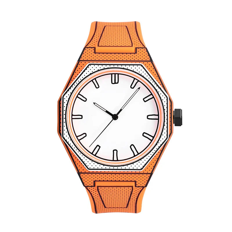 Reloj Deportivo para Hombre, Diseño Minimalista y Creativo Inspirado en el Anime, con Diseño de Gusano, Elegante y Duradero