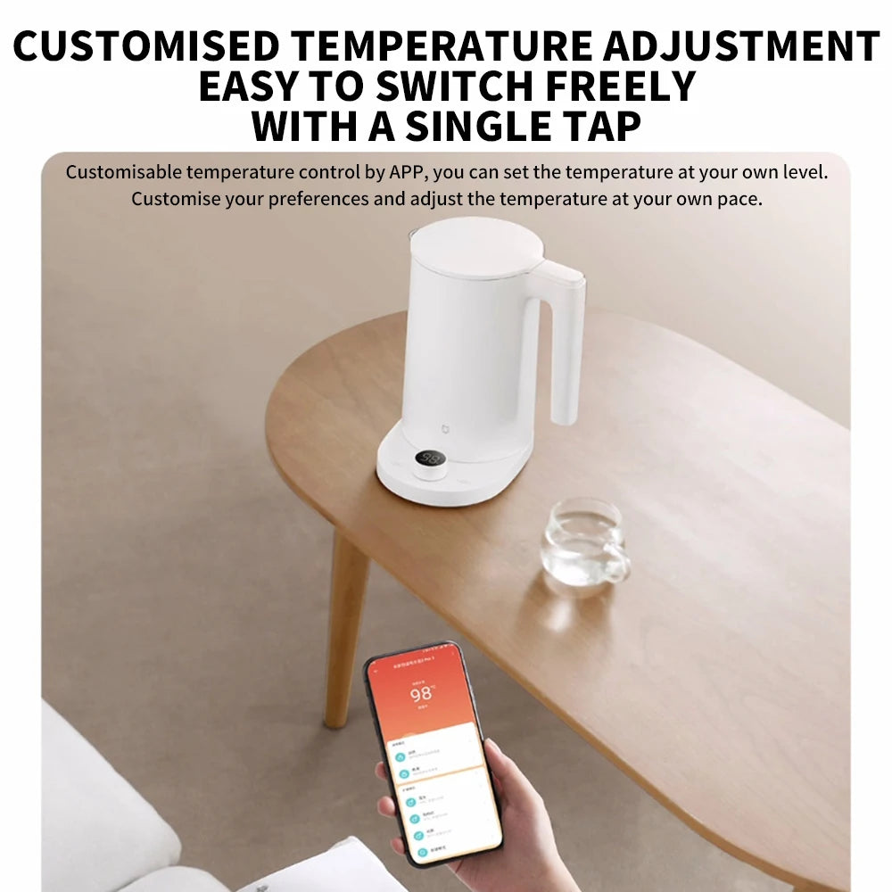 Hervidor Inteligente MIJIA 2 Pro, Hervidores Eléctricos, Electrodomésticos de Cocina, Pantalla LED, Temperatura Constante Inteligente 24H, Aplicación MIJIA CN