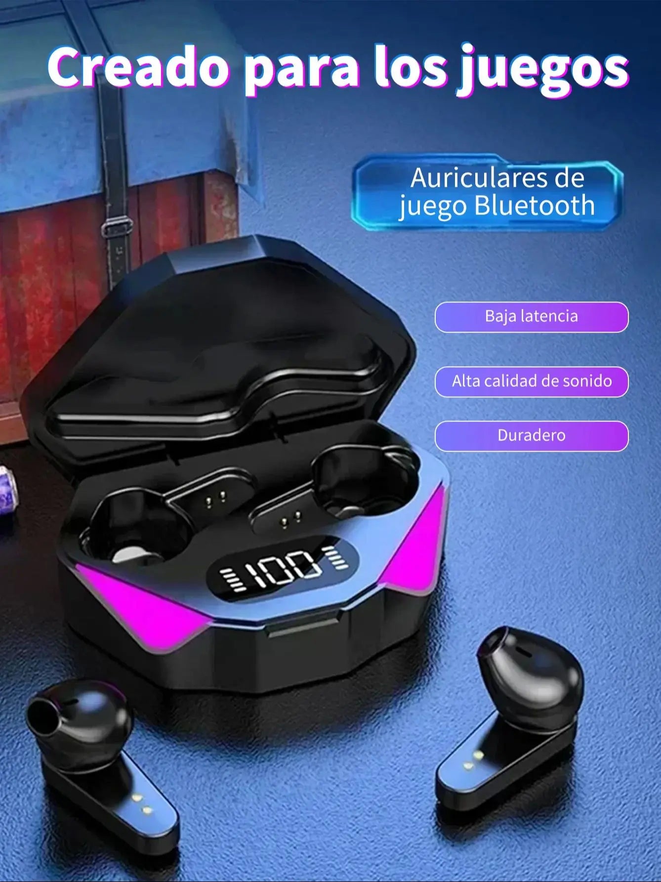 Auriculares Intrauditivos Inalámbricos Tws X15, Auriculares Estéreo 9D, Hifi, Baja Latencia de 65 Ms, para Jugadores, Esports, con Micrófono