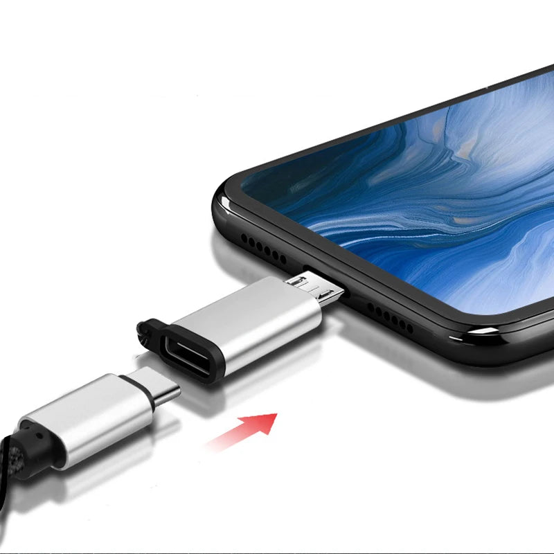 Convertidor de adaptador de Cable tipo C hembra a Micro USB macho para Xiaomi, Redmi, Huawei, Meizu, Samsung Galaxy S7, Microusb, teléfono Android