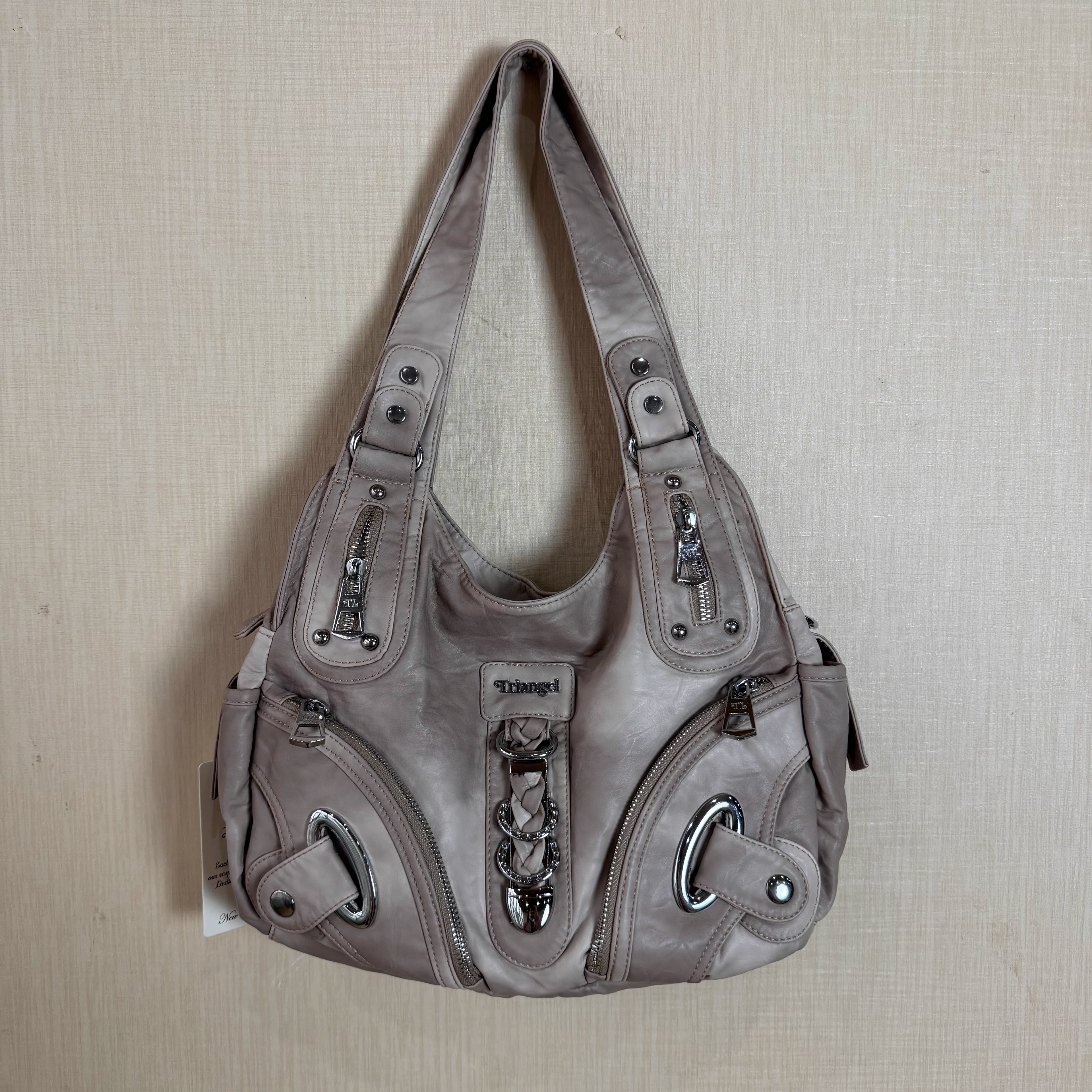 Bolsos de Mano Vintage con Estampado de Leopardo para Mujer, Estilo Punk Biker Y2K, Bolso de Hombro con Asa Superior, Bolsos de Axila para Dama, con Múltiples Bolsillos