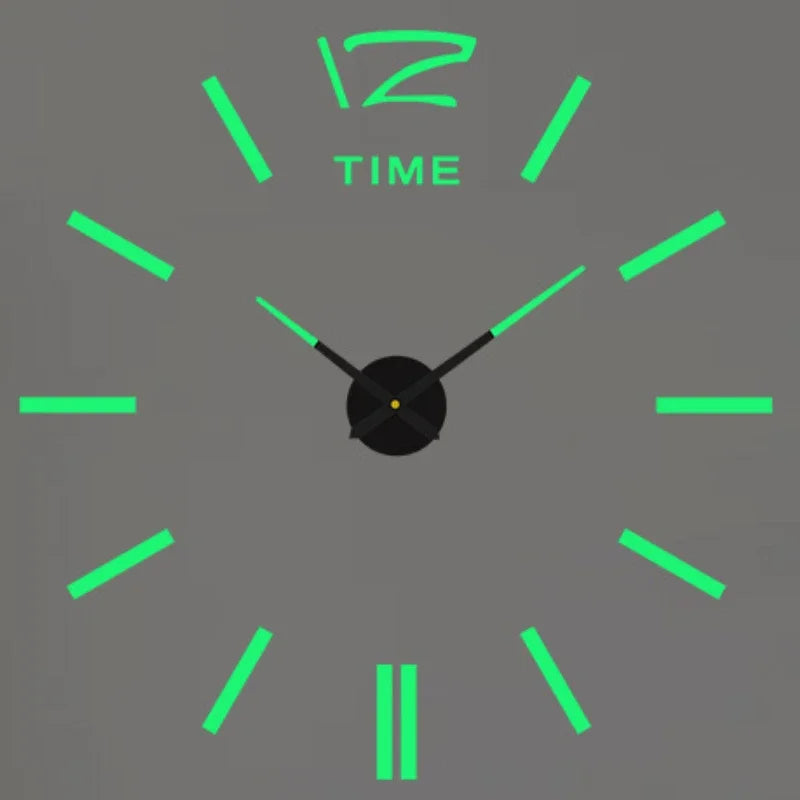 Reloj de pared con espejo acrílico de Número Romano grande 2D/3D, pegatina de moda DIY, relojes de cuarzo, reloj, decoración del hogar, pegatinas para el salón