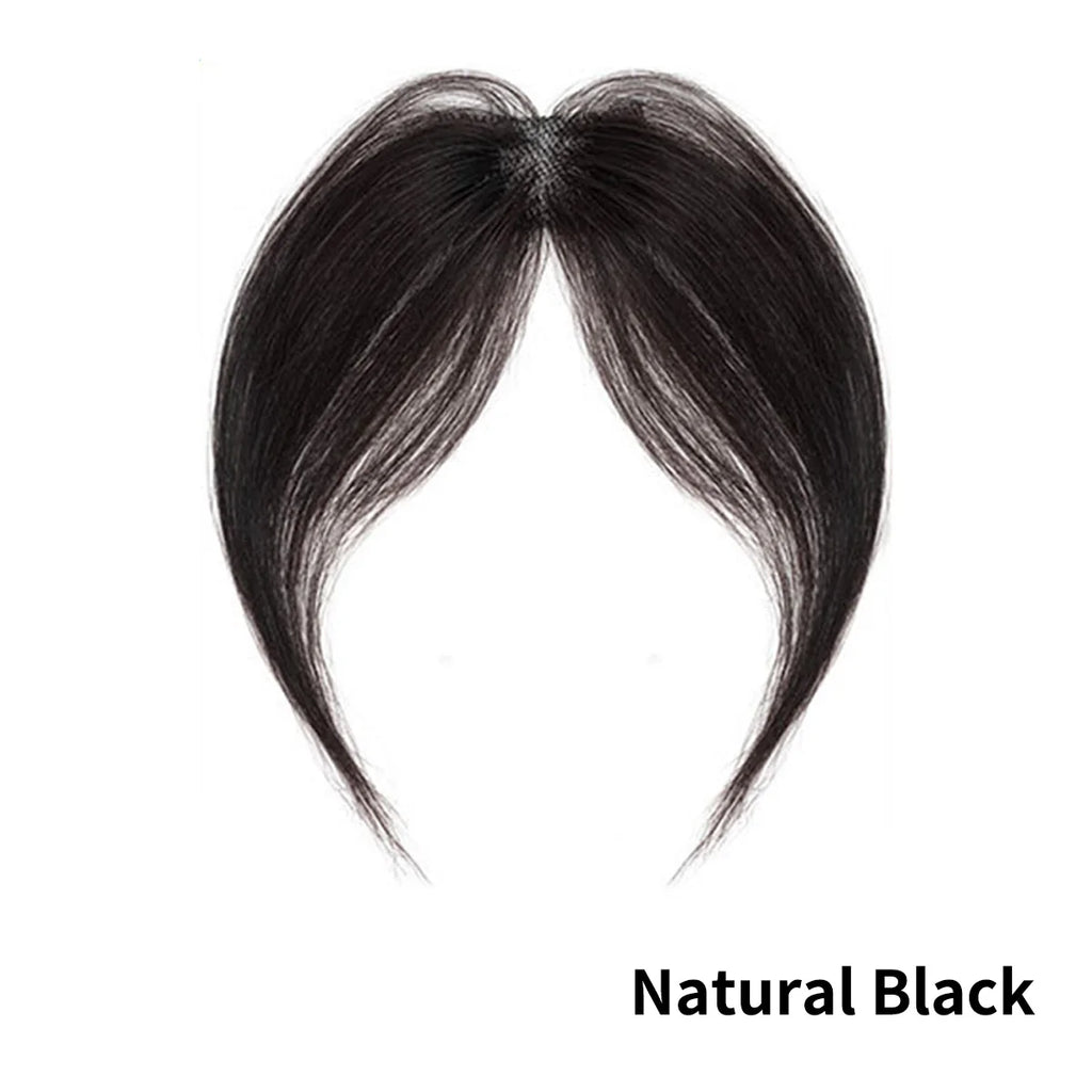 Extensiones de cabello humano con clip para mujer, mini clip recto, flequillo de cabello humano natural Remy, ligero, negro natural