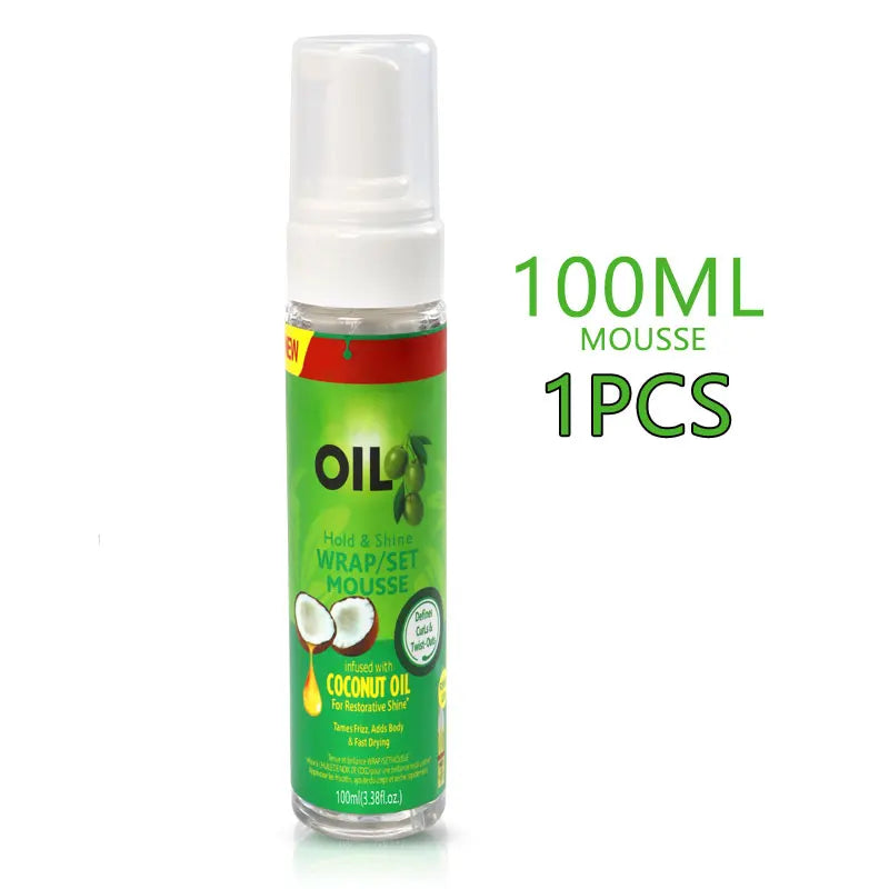 Mousse para el cabello con Control del Frizz, estilos ondulados, trenzas de Mousse, espuma hidratante de 100Ml, ratón para peinar el cabello con barra de cera para el cabello para trenzas