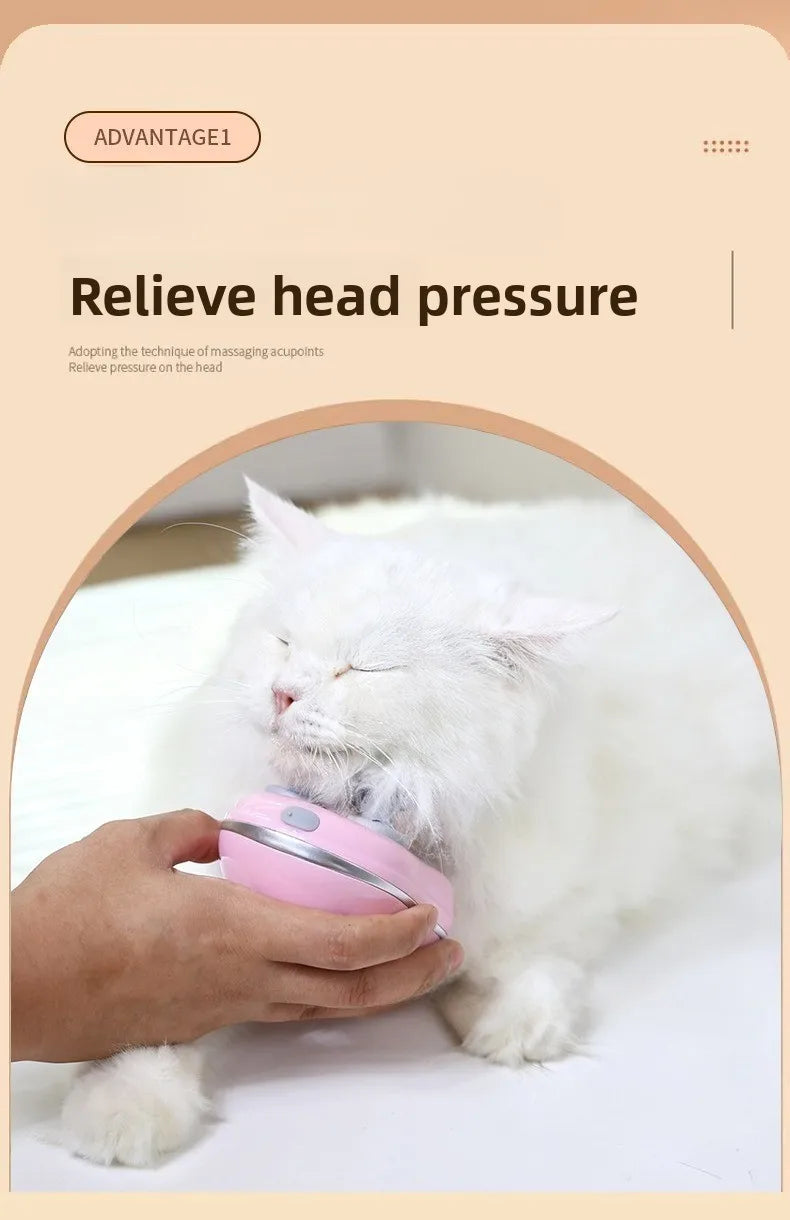 Masajeador Eléctrico para Gatos, Masajeador de Cabeza, Cuidado de la Salud, Relajación de Hombros y Cuello, Masaje de Tejido Profundo, Dispositivo Vibrador para el Cuero Cabelludo, Suministros para Mascotas